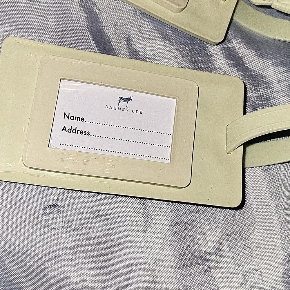 Dabney Lee 3-Pack Floral Luggage Tags - Lemon Yellow, Green & Blue Brand New Ls